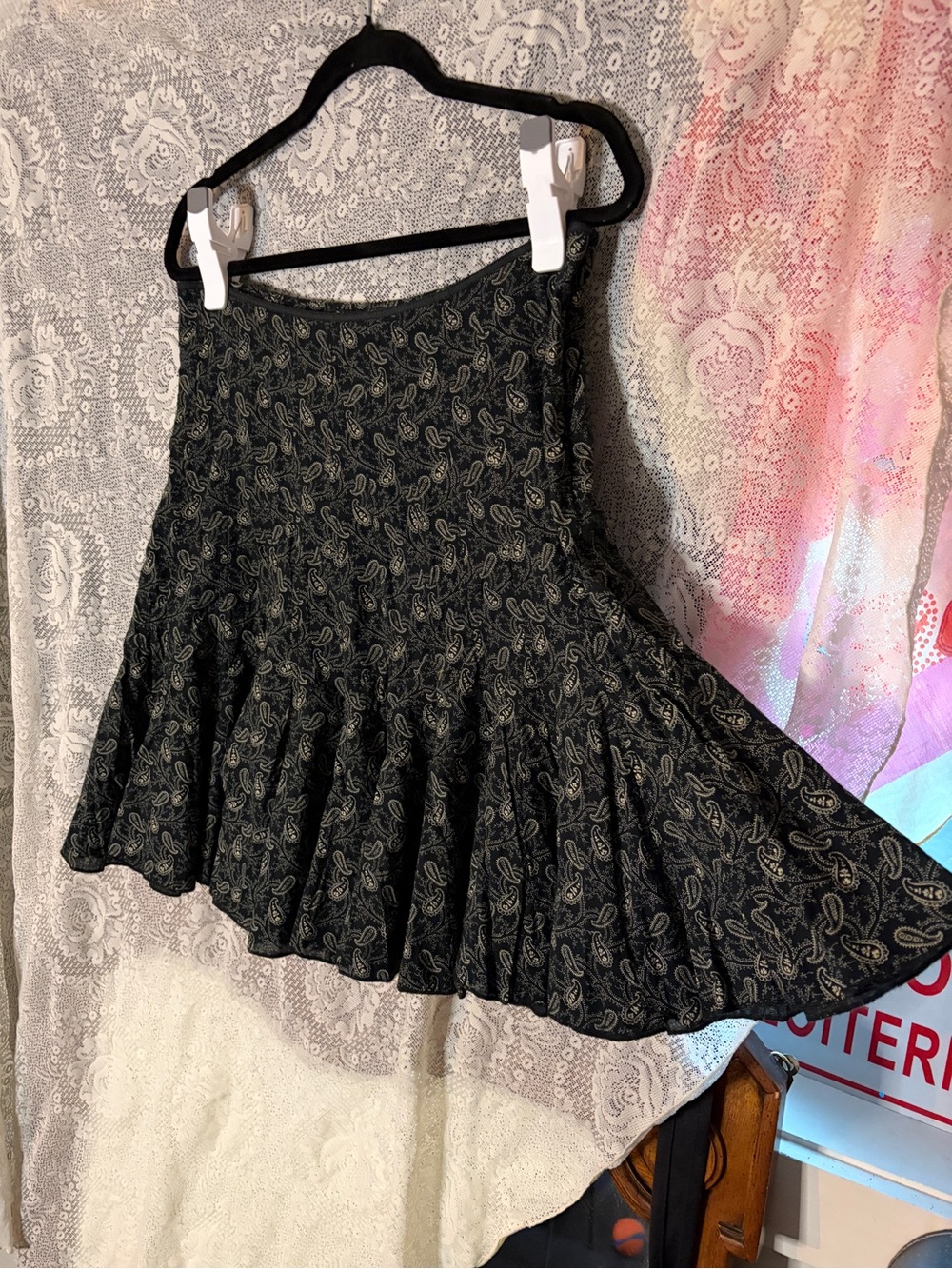 Vintage Ralph Lauren Paisley Pleated Skirt